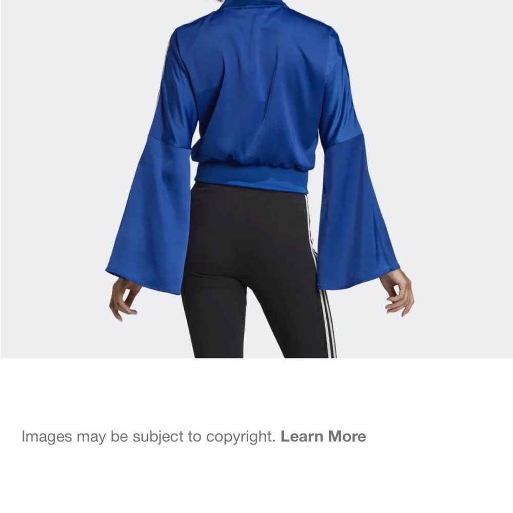 adidas Royal Blue Bomber Jacket with White Accents - Picture 3 of 7